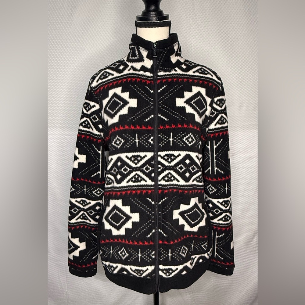 Ralph Lauren Black and White Jacket with Red Accents
